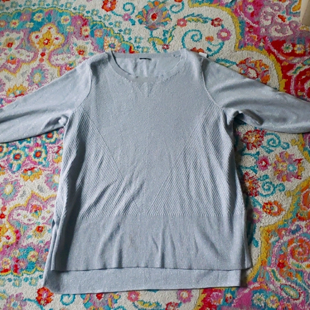 3x glittery silver sweater